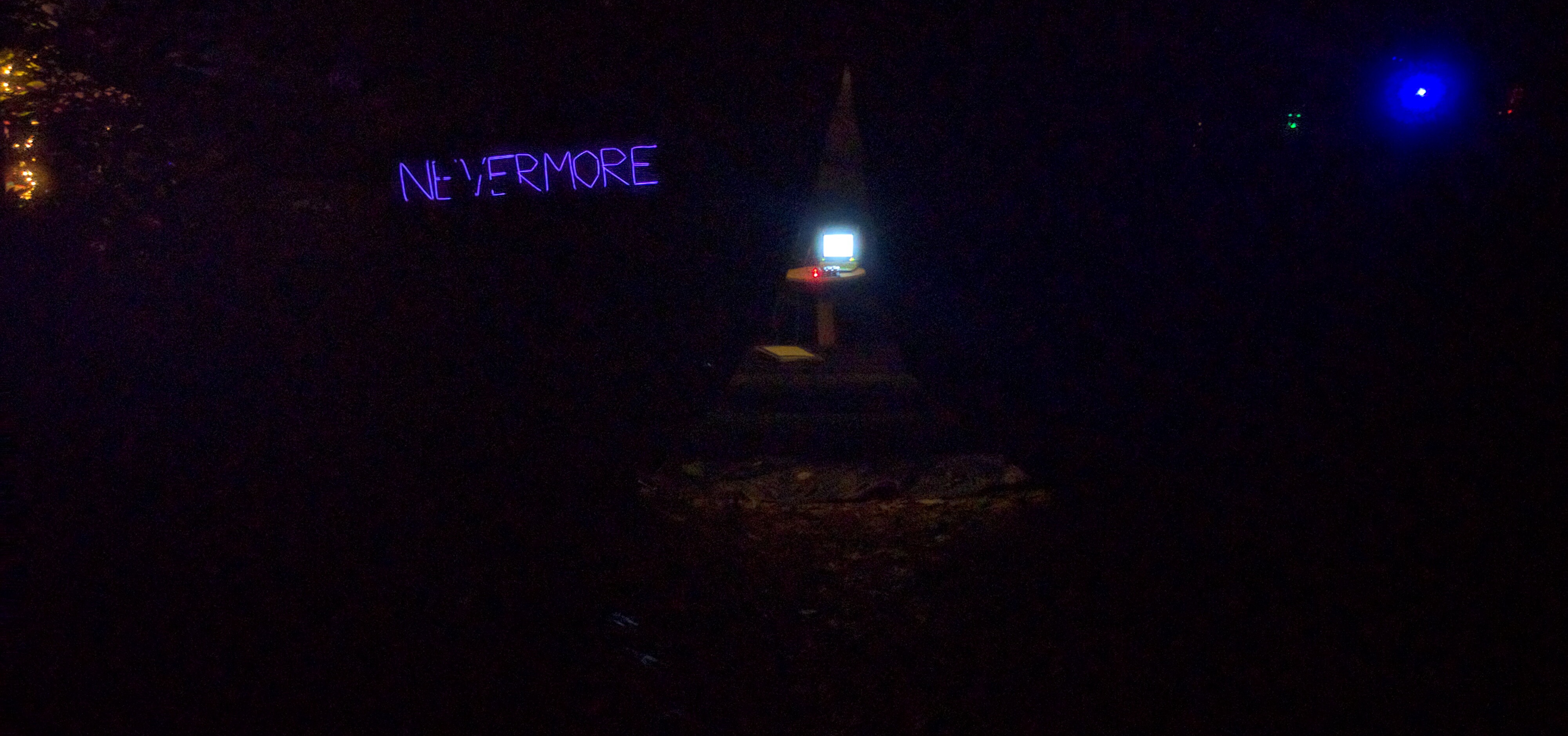 Image of Nevermore at night